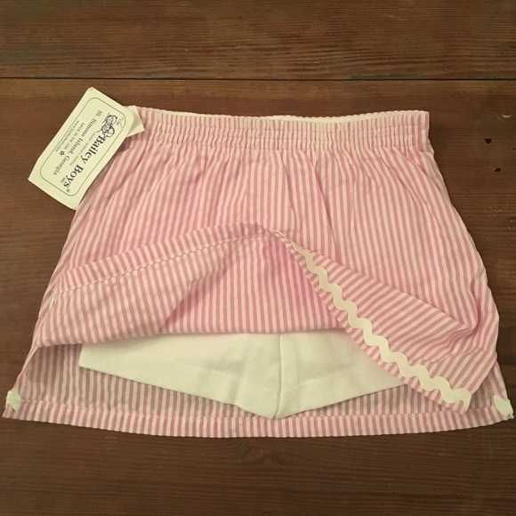 Bailey Boys Pink Stripe Seersucker Skirt - Size 4 - Picture 3 of 7